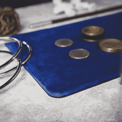 Suede Leather Mini Pad / Blauw
