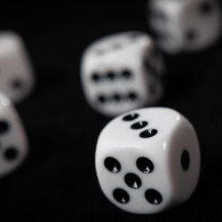 NON GIMMICKED DICE 6 PACK/WHITE - Tony Anverdi