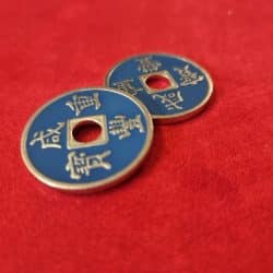 Alternative view of Chinese Coin / Blue