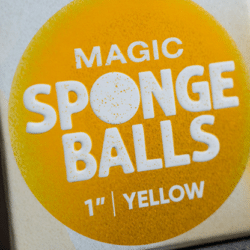 Magic Sponge Balls 4 pack Geel ( 1" / 2,5cm )