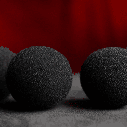 Magic Sponge Balls 4 pack Zwart ( 1,5" / 3,8cm )