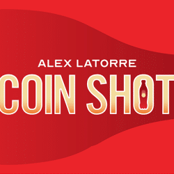 Coin Shot munttruc van Alex Latorre voor visuele close-up goocheltrucs met munten