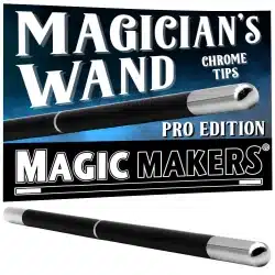 Magician's Wand - Black with Chrome Tips