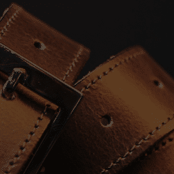 Close-up of the Invisibelt in black, size L, a magic prop by Marcus Alexander